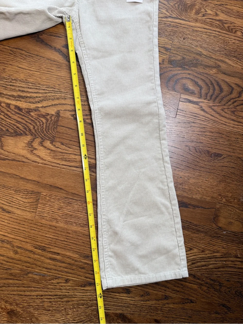 NWT Vintage Y2K Ralph Lauren Girls Low Rise Flare Cream Corduroy Trousers Sz 7